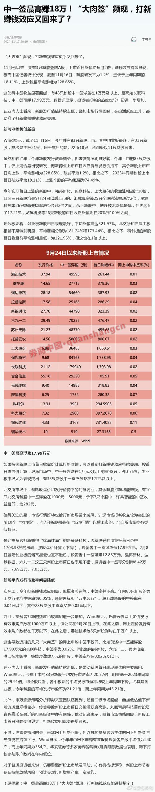 新股中签技巧_中了40块的新股要赚多少_新股中签概率