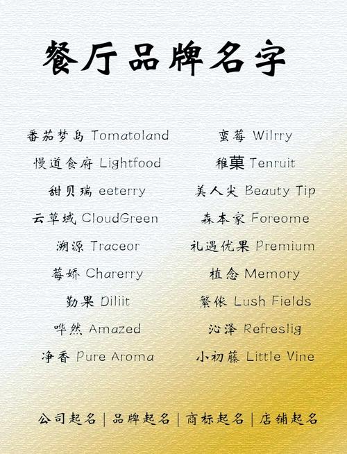 餐饮公司大气好听名字_餐饮公司寓意丰富的名字_有内涵的餐饮公司名字