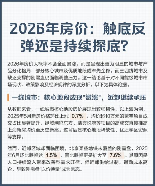 2026年房价走势预判！核心地段或止跌企稳，这些现象需注意