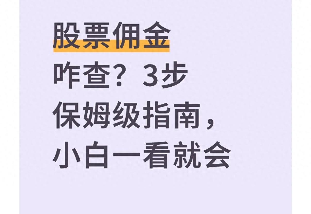 股票佣金查询_核实股票佣金费率_股票情况查询